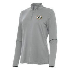 Green Bay Packers Antigua Women's Reprocess Quarter-Zip Top Gray