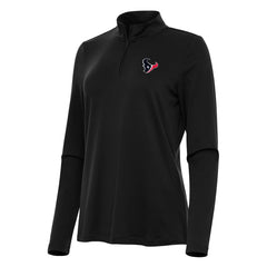 Houston Texans Antigua Women's Reprocess Quarter-Zip Top Black
