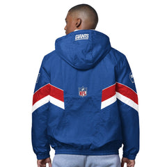 New York Giants OVO x Starter Sideline Full-Snap Puffer Jacket Royal