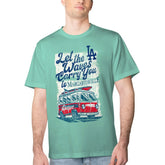 Los Angeles Dodgers Margaritaville Bus Waves Graphic T-Shirt - Mint - MLB Discount