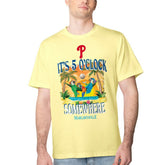 Philadelphia Phillies Margaritaville Five O'Clock Graphic T-Shirt - Yellow - MLB Lifestyle