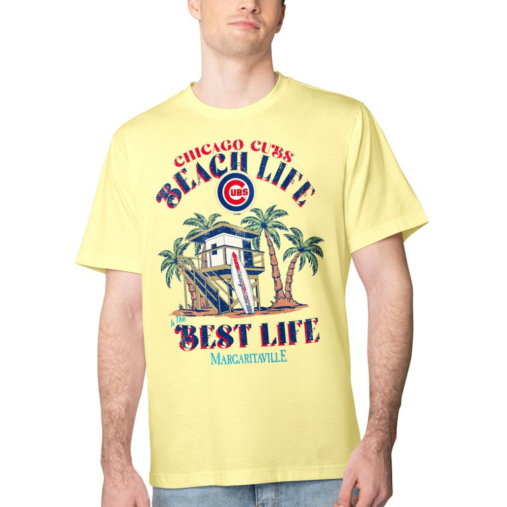 Chicago Cubs Margaritaville Beach Hut Graphic T-Shirt - Yellow - MLB Online