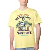 Detroit Tigers Margaritaville Beach Hut Graphic T-Shirt - Yellow - MLB Discount
