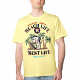 Houston Astros Margaritaville Beach Hut Graphic T-Shirt - Yellow - MLB Sale