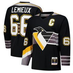 Mario Lemieux Pittsburgh Penguins 1996-97 Power Play Jersey - Black - NHL 201979139