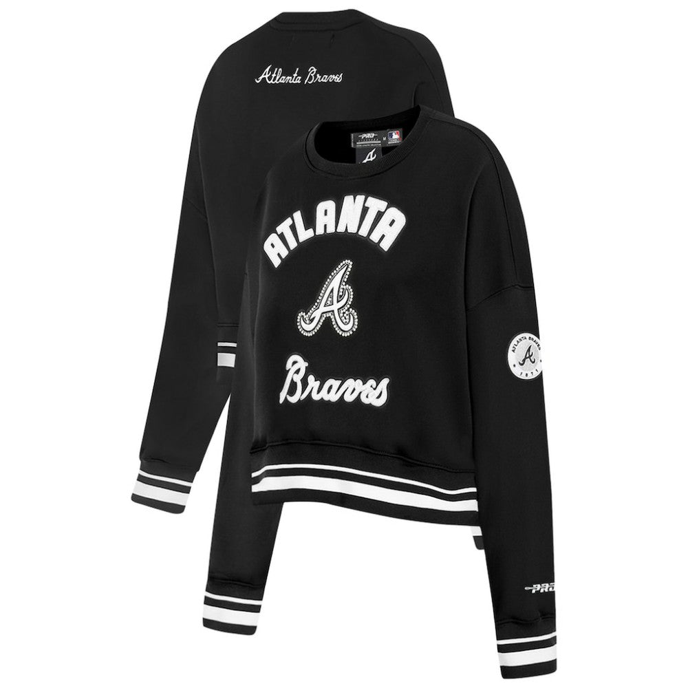 Atlanta Braves Pro Standard Women's Pearl Cropped Pullover Sweatshirt
- Black - MLB Lifestyle