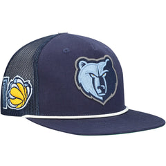 Memphis Grizzlies Roper Trucker Snapback Hat Navy | Mitchell & Ness outlet