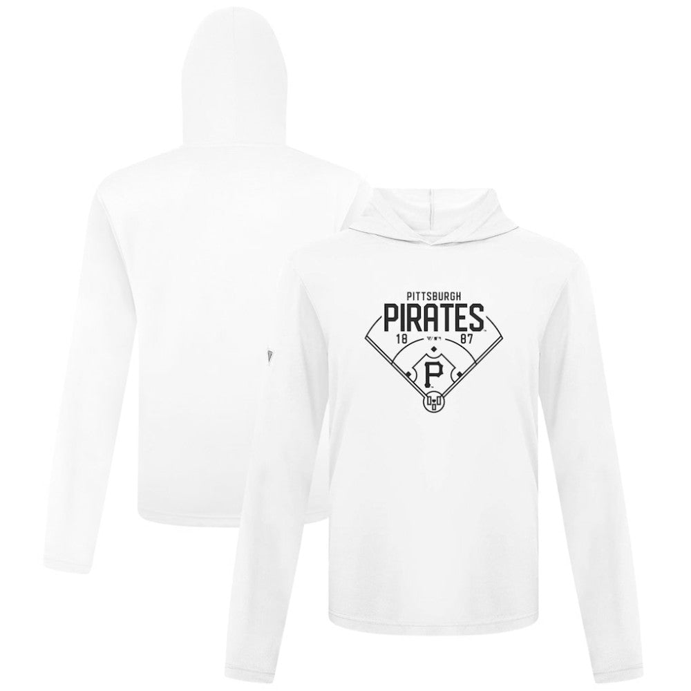 Pittsburgh Pirates Levelwear Anthem Home Field Pullover Hoodie - White - MLB Discount