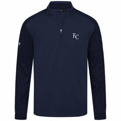 Kansas City Royals Levelwear Aztec Insignia 2.0 Quarter-Zip Pullover Top - Navy - MLB on Sale