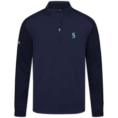 Seattle Mariners Levelwear Aztec Insignia 2.0 Quarter-Zip Pullover Top - Navy - MLB on Sale
