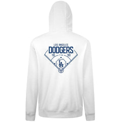 Los Angeles Dodgers Levelwear Podium Primary Pullover Hoodie - White - MLB Discount