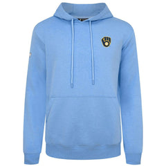 Milwaukee Brewers Levelwear Podium Primary Pullover Hoodie - Light Blue - MLB Sale