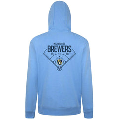 Milwaukee Brewers Levelwear Podium Primary Pullover Hoodie - Light Blue - MLB Sale