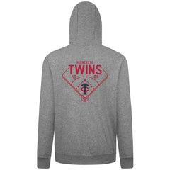Minnesota Twins Levelwear Podium Primary Pullover Hoodie - Gray - MLB Sale