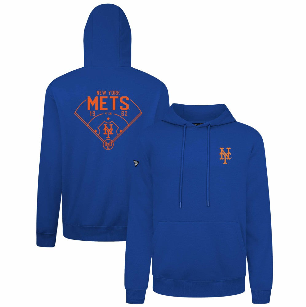 New York Mets Levelwear Podium Primary Pullover Hoodie - Royal - MLB Discount