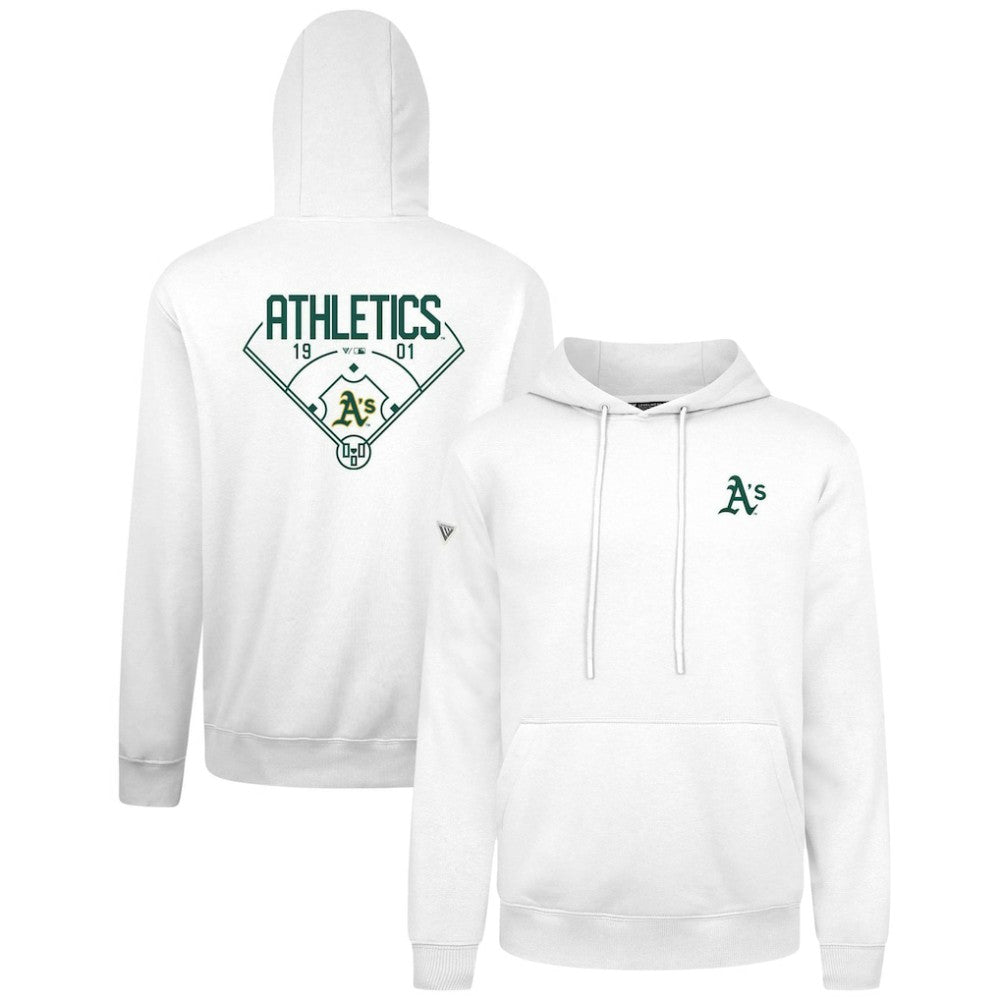Athletics Levelwear Podium Primary Pullover Hoodie - White - MLB Online