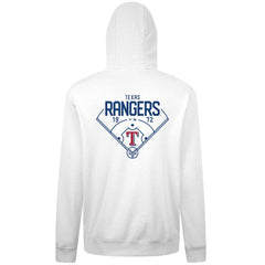 Texas Rangers Levelwear Podium Primary Pullover Hoodie - White - MLB Online