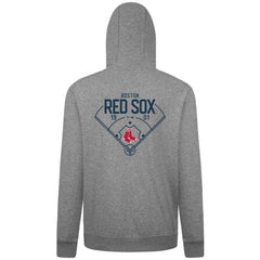 Boston Red Sox Levelwear Podium Primary Pullover Hoodie - Gray - MLB Discount