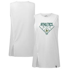 Athletics Levelwear Women's Influx Home Field Tank Top - White - MLB on Sale