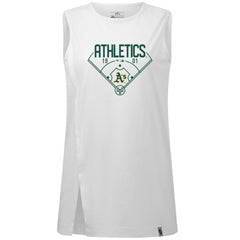 Athletics Levelwear Women's Influx Home Field Tank Top - White - MLB on Sale