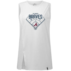 Atlanta Braves Levelwear Women's Influx Home Field Tank Top - White - MLB Discount