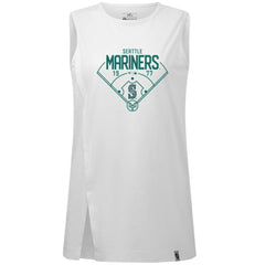 Seattle Mariners Levelwear Women's Influx Home Field Tank Top - White - MLB Lifestyle