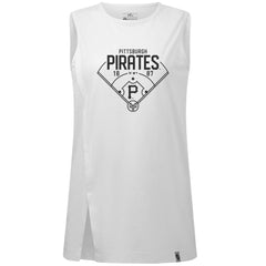 Pittsburgh Pirates Levelwear Women's Influx Home Field Tank Top - White - MLB Sale