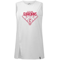 Cleveland Guardians Levelwear Women's Influx Home Field Tank Top - White - MLB Sale