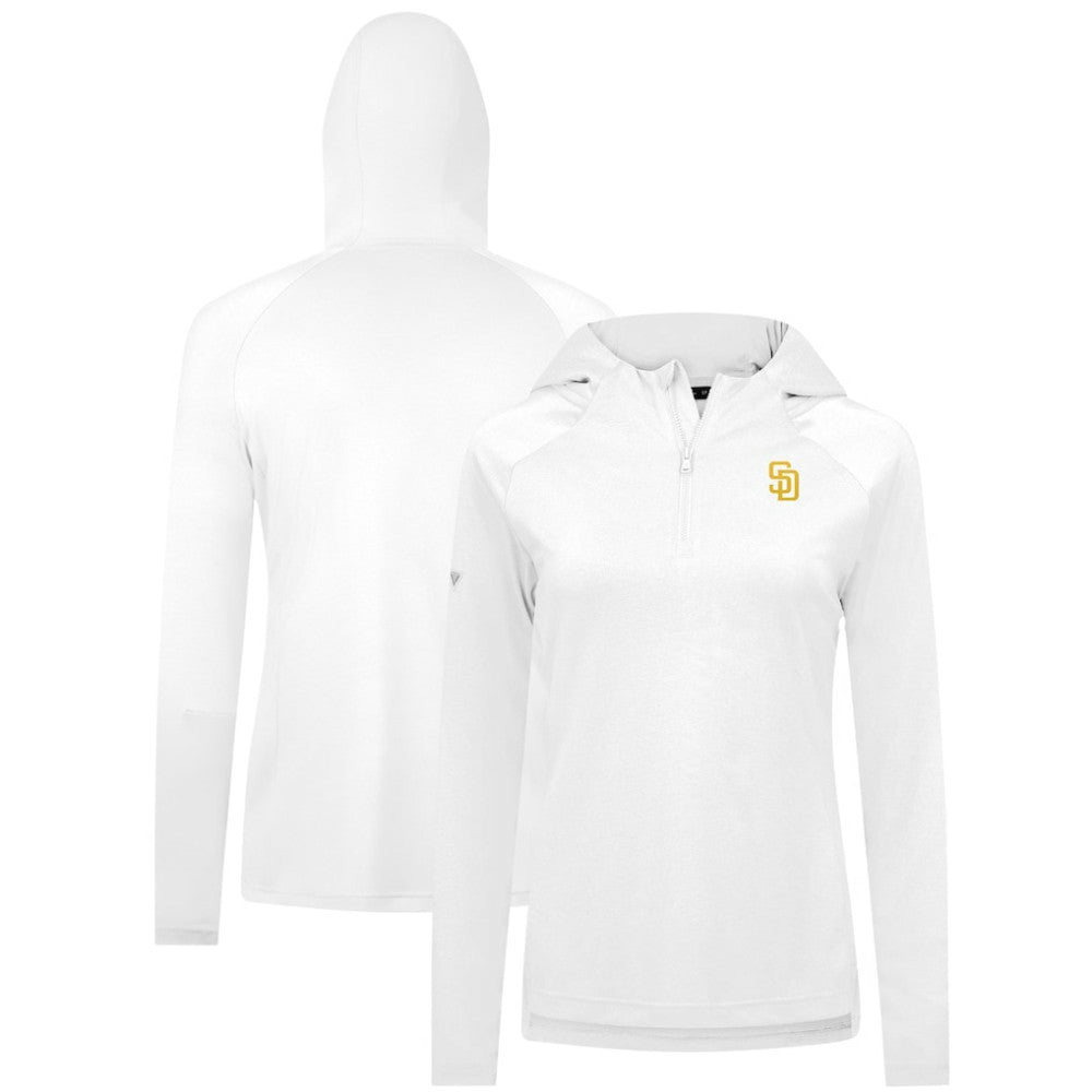 San Diego Padres Levelwear Women's Raven Insignia 2.0 Quarter-Zip Jacket - White - MLB Discount
