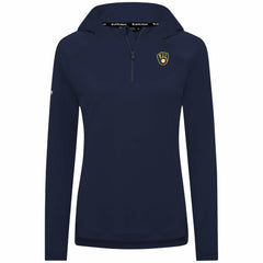 Milwaukee Brewers Levelwear Women's Raven Insignia 2.0 Quarter-Zip Jacket - Navy - MLB Lifestyle