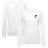 Minnesota Twins Levelwear Women's Sequoia Primary Logo Long Sleeve T-Shirt - White - MLB Sale