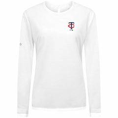 Minnesota Twins Levelwear Women's Sequoia Primary Logo Long Sleeve T-Shirt - White - MLB Sale