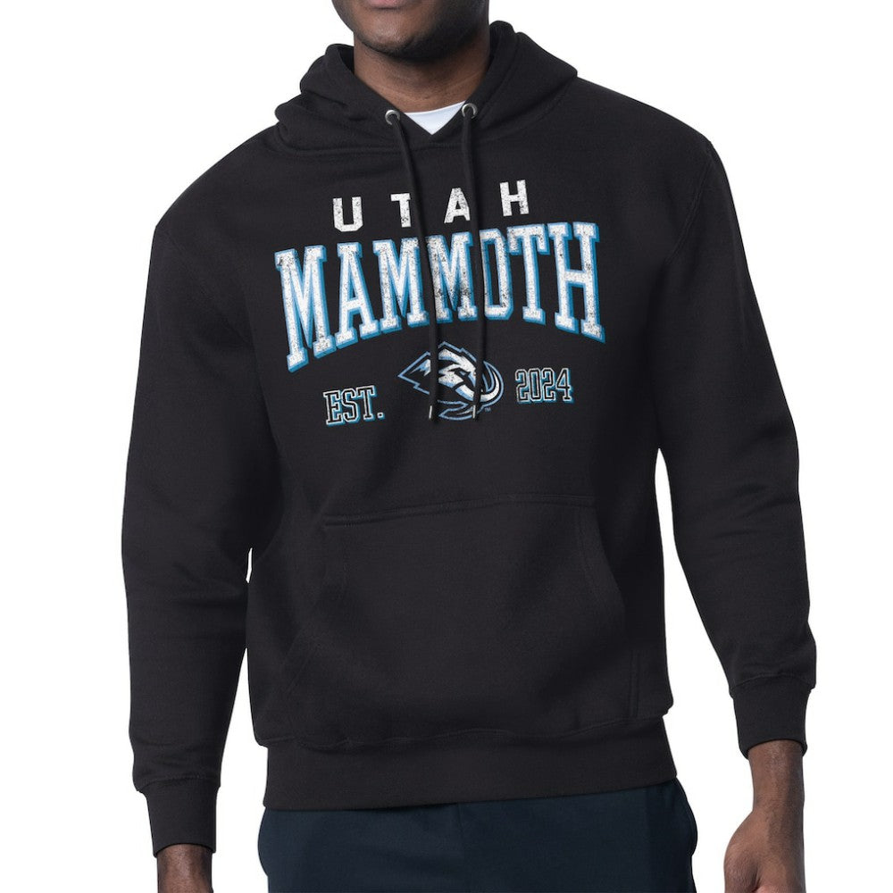 Utah Mammoth Starter Retro Graphic Fleece Pullover Hoodie - Black - NHL 201983143