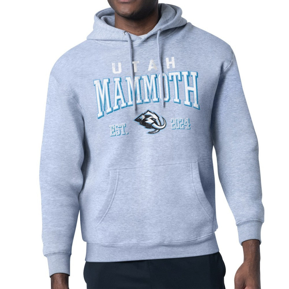 Utah Mammoth Starter Retro Graphic Fleece Pullover Hoodie - Heather Gray - NHL 201983145