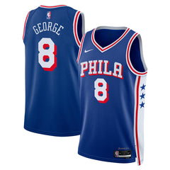 Paul George Philadelphia 76ers Unisex 2024 Offseason Addition Swingman Jersey Royal | Nike Lifestyle