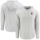 Cleveland Guardians Cutter & Buck Coastline Epic Comfort Recycled Eco Hoodie Long Sleeve T-Shirt - Gray - MLB on Sale