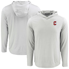 Cleveland Guardians Cutter & Buck Coastline Epic Comfort Recycled Eco Hoodie Long Sleeve T-Shirt - Gray - MLB on Sale