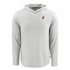Cleveland Guardians Cutter & Buck Coastline Epic Comfort Recycled Eco Hoodie Long Sleeve T-Shirt - Gray - MLB Sale