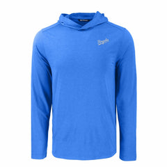 Kansas City Royals Cutter & Buck Coastline Epic Comfort Recycled Eco Hoodie Long Sleeve T-Shirt - Royal - MLB Lifestyle