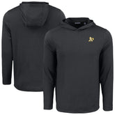 Athletics Cutter & Buck Coastline Epic Comfort Recycled Eco Hoodie Long Sleeve T-Shirt - Black - MLB Discount