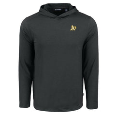 Athletics Cutter & Buck Coastline Epic Comfort Recycled Eco Hoodie Long Sleeve T-Shirt - Black - MLB Discount