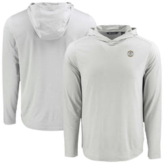 Milwaukee Brewers Cutter & Buck Coastline Epic Comfort Recycled Eco Hoodie Long Sleeve T-Shirt - Gray - MLB Discount