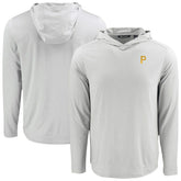 Pittsburgh Pirates Cutter & Buck Coastline Epic Comfort Recycled Eco Hoodie Long Sleeve T-Shirt - Gray - MLB Sale