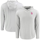 San Diego Padres Cutter & Buck Coastline Epic Comfort Recycled Eco Hoodie Long Sleeve T-Shirt - Gray - MLB Lifestyle