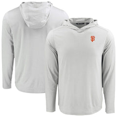 San Francisco Giants Cutter & Buck Coastline Epic Comfort Recycled Eco Hoodie Long Sleeve T-Shirt - Gray - MLB Lifestyle