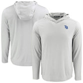 Tampa Bay Rays Cutter & Buck Coastline Epic Comfort Recycled Eco Hoodie Long Sleeve T-Shirt - Gray - MLB Sale