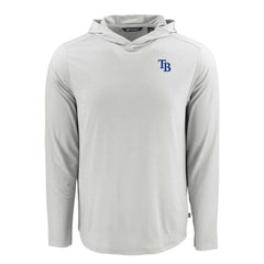 Tampa Bay Rays Cutter & Buck Coastline Epic Comfort Recycled Eco Hoodie Long Sleeve T-Shirt - Gray - MLB Sale
