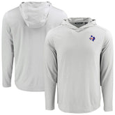 Texas Rangers Cutter & Buck Coastline Epic Comfort Recycled Eco Hoodie Long Sleeve T-Shirt - Gray - MLB Sale