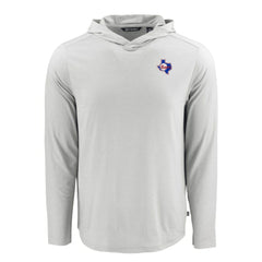 Texas Rangers Cutter & Buck Coastline Epic Comfort Recycled Eco Hoodie Long Sleeve T-Shirt - Gray - MLB Sale
