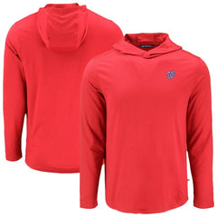 Washington Nationals Cutter & Buck Coastline Epic Comfort Recycled Eco Hoodie Long Sleeve T-Shirt - Red - MLB Lifestyle